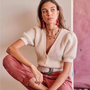 Sezane mohair cardigan size US S